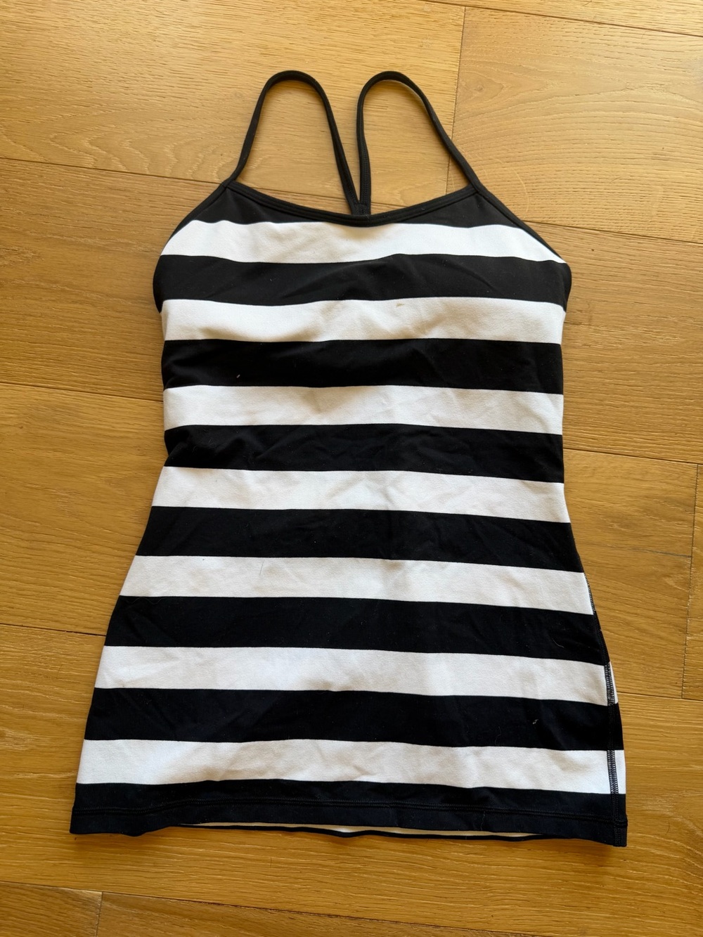 lululemon athletica Black & White Striped Tank